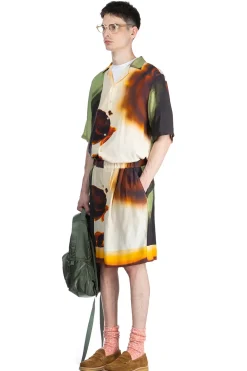 Discount TAAKK SILK ABOVE-THE KNEE SHORTS - Orange