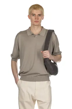 Discount HERILL Silk Polo Shirt - Beige