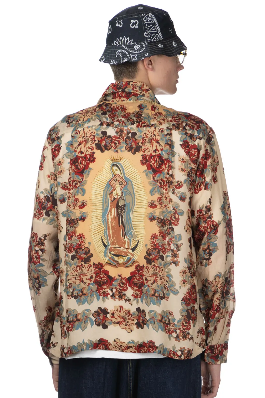 Outlet Kapital Silk Rayon CHAMPETRE MARIA DRIZZLE Open Collar Shirt - Natural