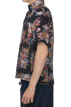 New Kapital Silk Rayon CHAMPETRE MARIA WRANGLE Collar Aloha Shirt - Black