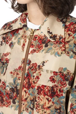 Outlet Kapital Silk Rayon CHAMPETRE MARIA DRIZZLE Open Collar Shirt - Natural
