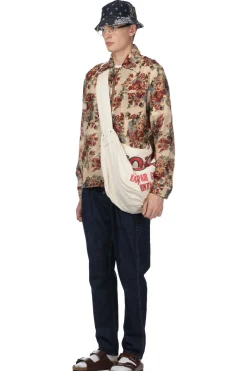 Outlet Kapital Silk Rayon CHAMPETRE MARIA DRIZZLE Open Collar Shirt - Natural