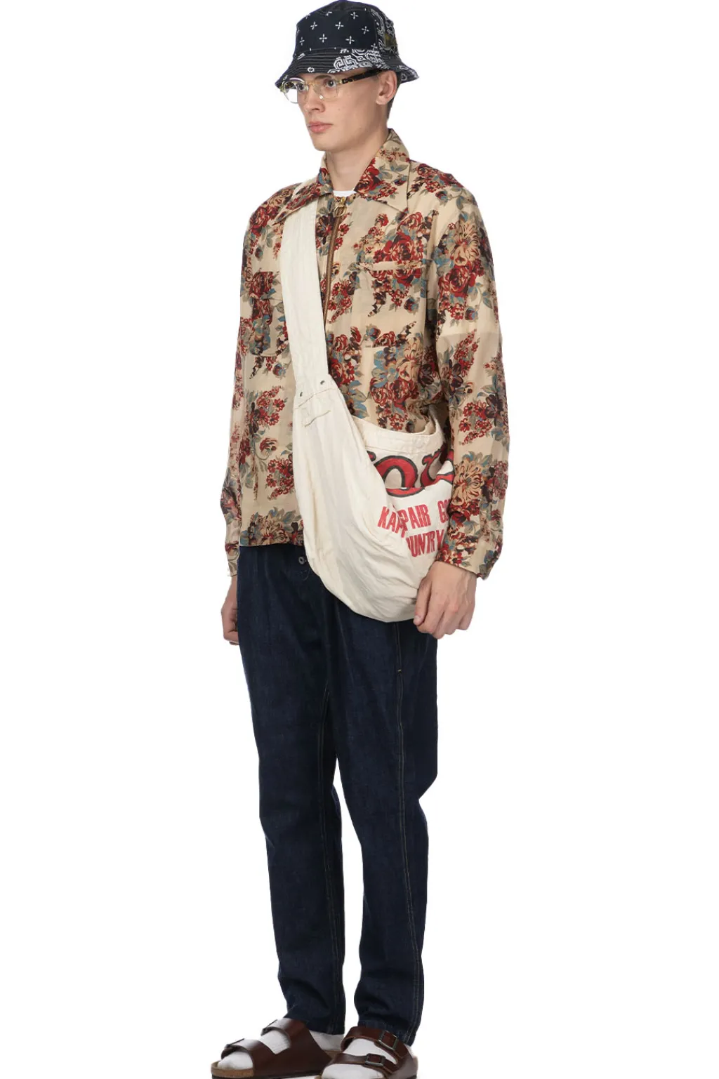 Outlet Kapital Silk Rayon CHAMPETRE MARIA DRIZZLE Open Collar Shirt - Natural