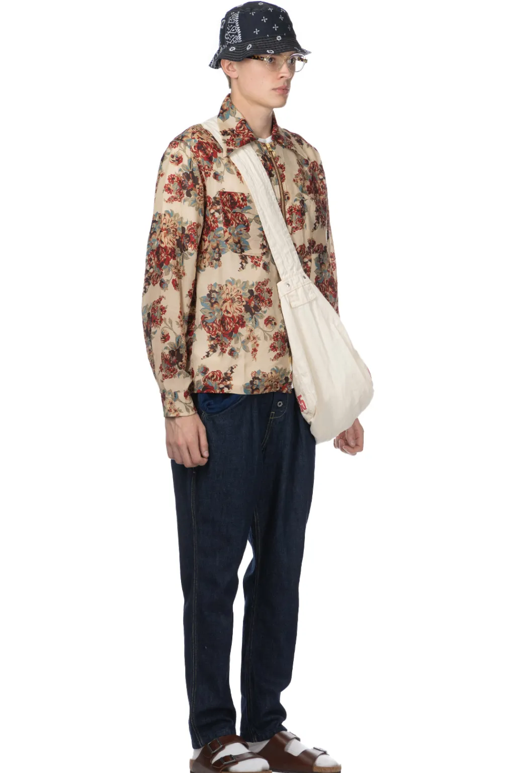 Outlet Kapital Silk Rayon CHAMPETRE MARIA DRIZZLE Open Collar Shirt - Natural