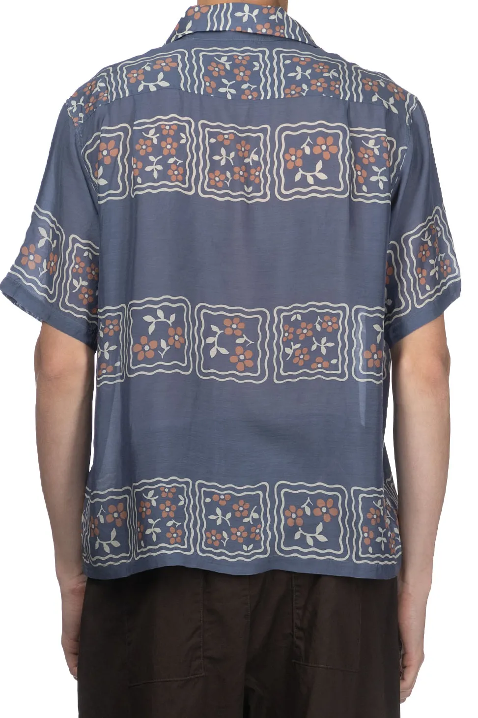 Hot Kapital Silk Rayon COOKIE WRANGLE Collar Aloha Shirt - Blue