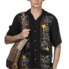 Hot Kapital Silk Rayon PECKSIH RAINBOWY WRANGLE Cuba Shirt - Black