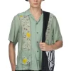 Best Kapital Silk Rayon PECKSIH RAINBOWY WRANGLE Cuba Shirt - Mint