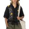 Online Kapital Silk Rayon PECKSIH RAINBOWY WRANGLE Cuba Shirt - Black