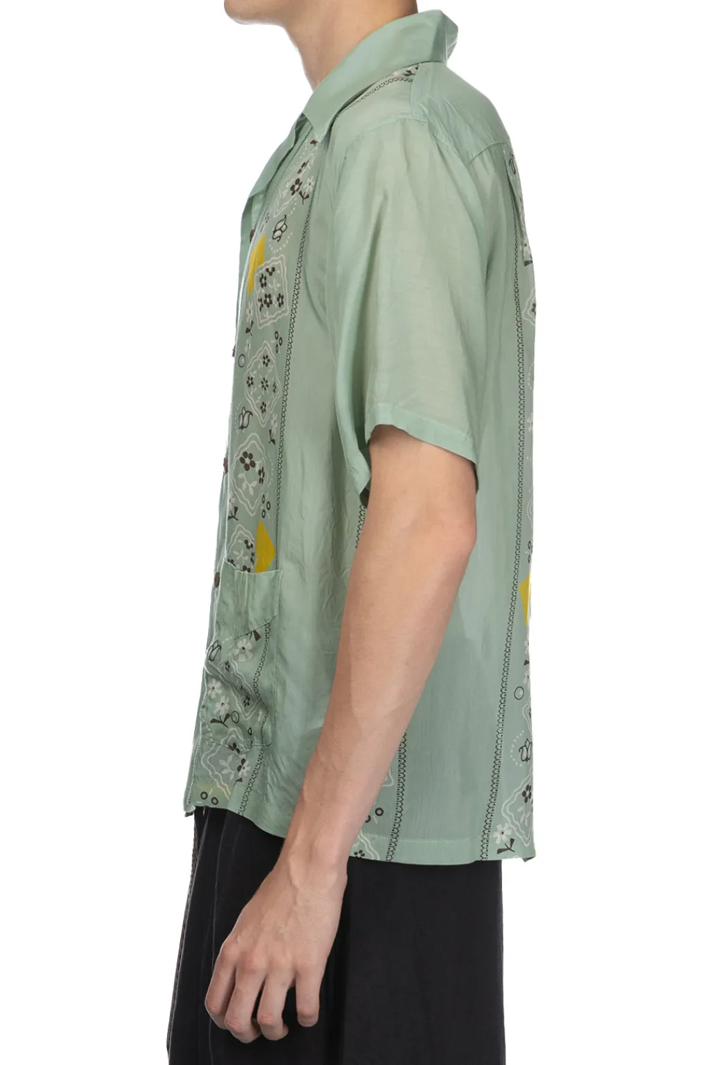 Best Kapital Silk Rayon PECKSIH RAINBOWY WRANGLE Cuba Shirt - Mint
