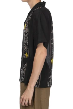 Hot Kapital Silk Rayon PECKSIH RAINBOWY WRANGLE Cuba Shirt - Black