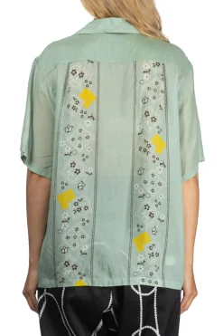 Sale Kapital Silk Rayon PECKSIH RAINBOWY WRANGLE Cuba Shirt - Mint