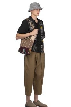 Hot Kapital Silk Rayon PECKSIH RAINBOWY WRANGLE Cuba Shirt - Black