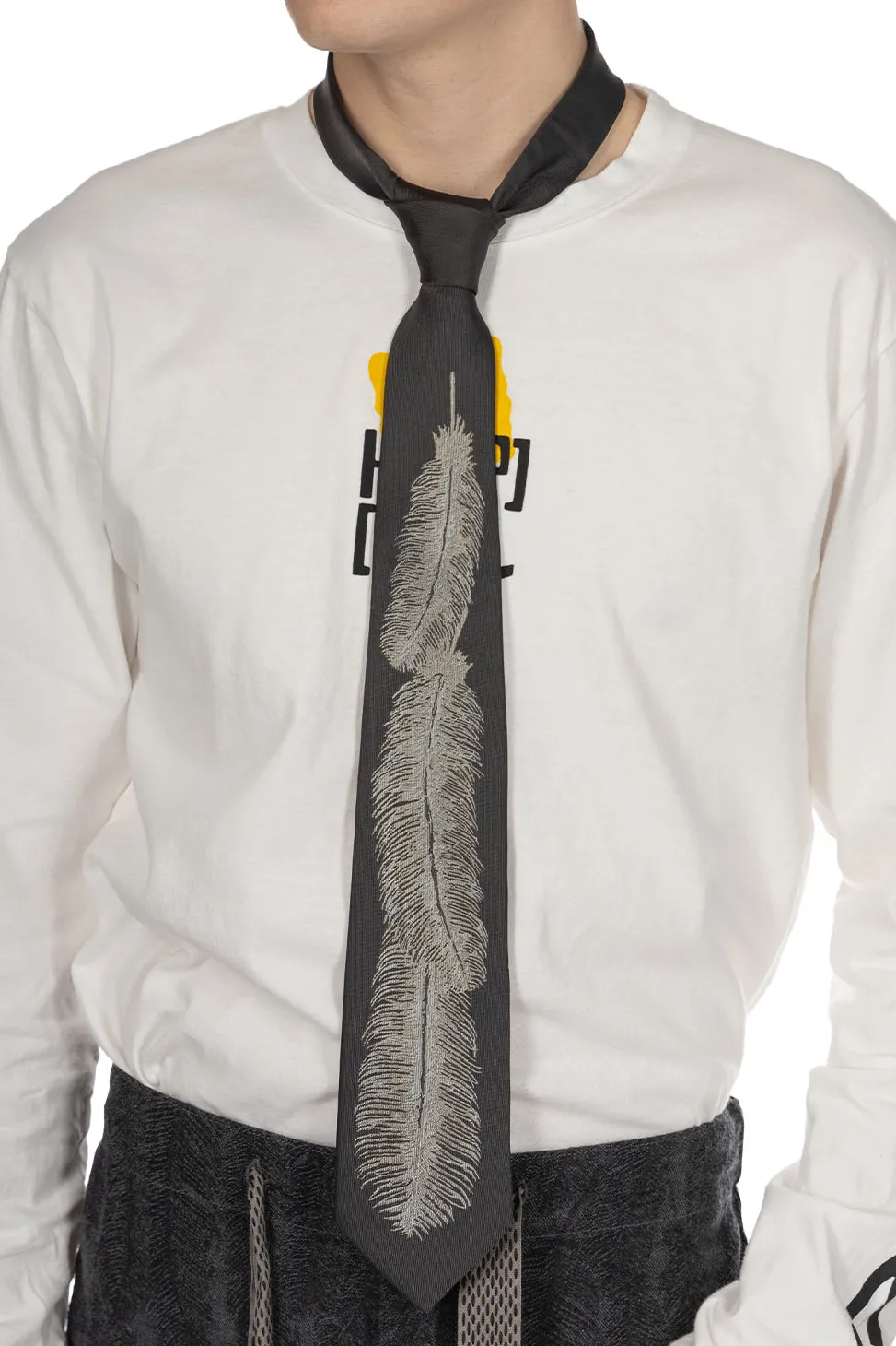Best Kapital Silk Twill Feather Tie - 2 Color Choices