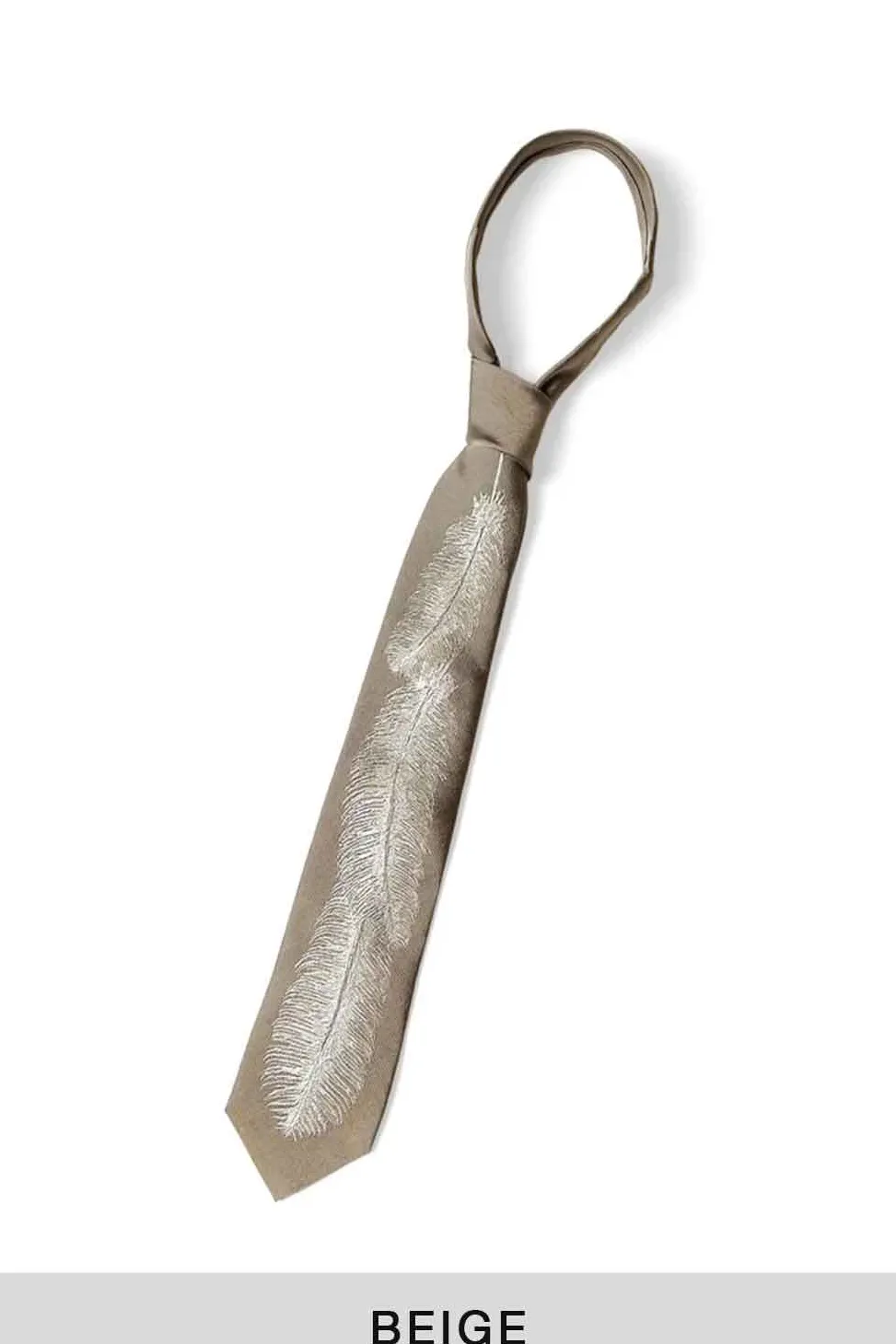 Best Kapital Silk Twill Feather Tie - 2 Color Choices