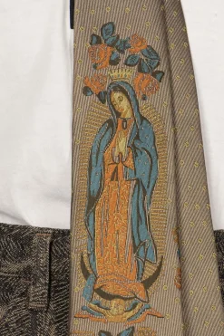 Clearance Kapital Silk Twill Maria Tie - Gray Beige