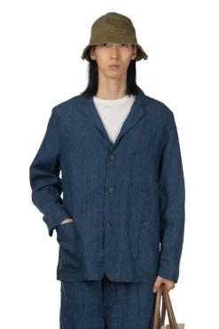 Hot OrSlow Simple Light Jacket - Indigo Check