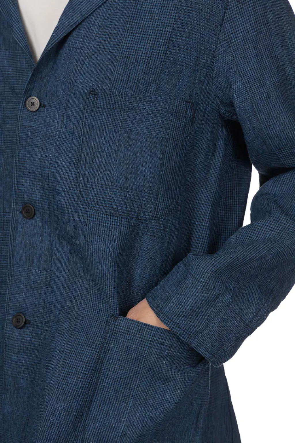Hot OrSlow Simple Light Jacket - Indigo Check