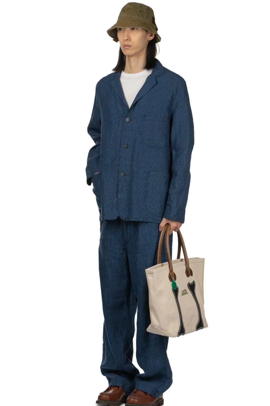 Hot OrSlow Simple Light Jacket - Indigo Check