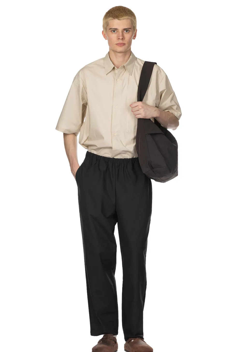 Clearance Still by Hand Slim Tapered Jersey Pants - Black