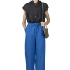 Clearance Manon Slit Easy Pants - Blue