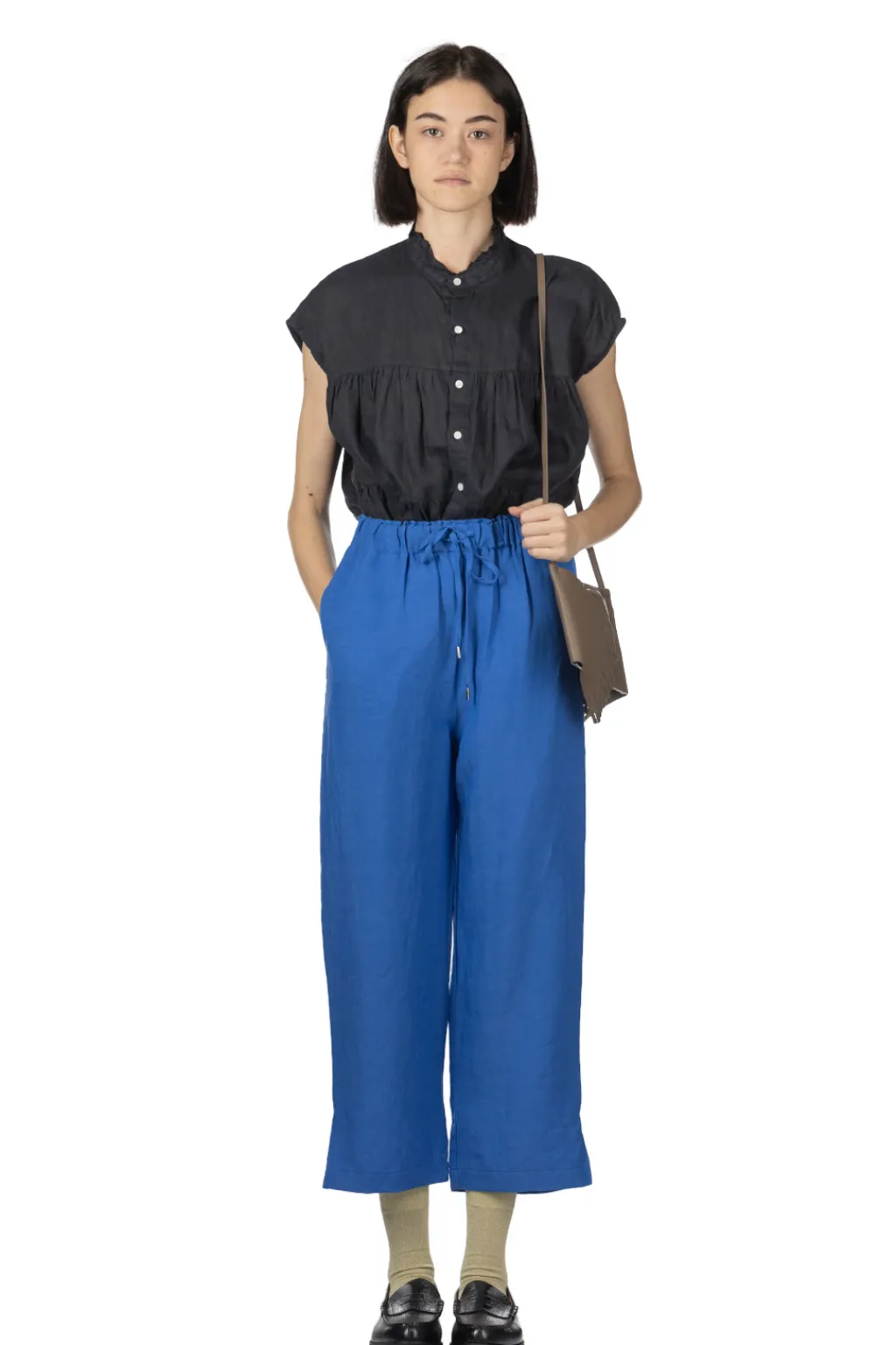 Clearance Manon Slit Easy Pants - Blue