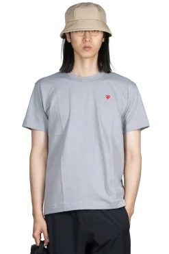 Sale Comme Des Garcons Play Small Red Heart T-Shirt - Grey