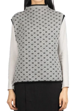 Clearance NARU Snow Pattern Vest - Heather Greige