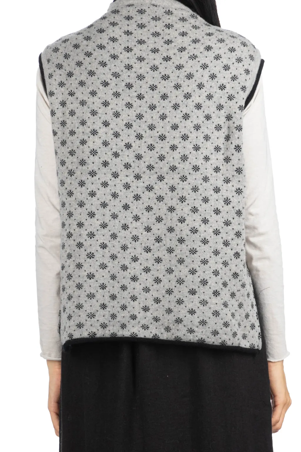 Clearance NARU Snow Pattern Vest - Heather Greige
