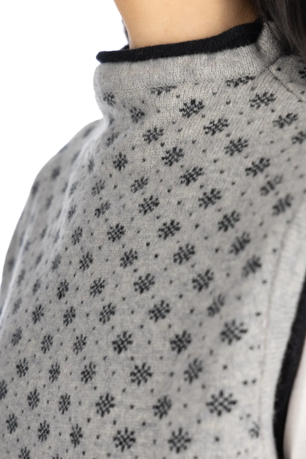 Clearance NARU Snow Pattern Vest - Heather Greige