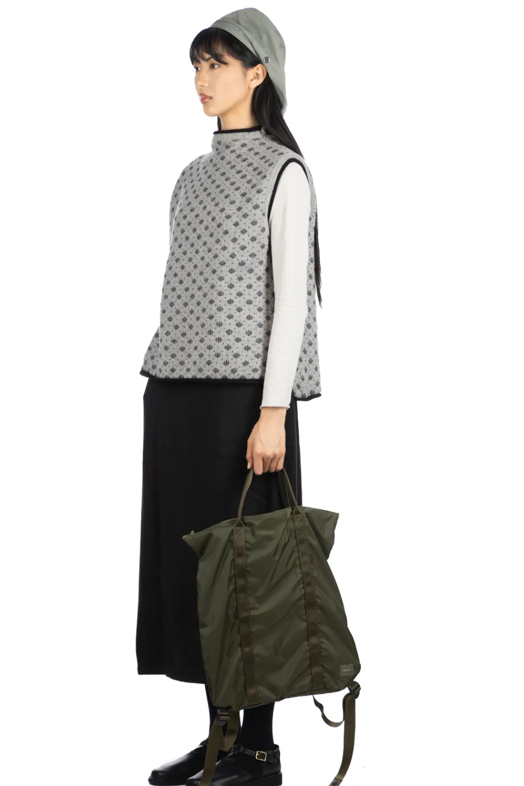 Clearance NARU Snow Pattern Vest - Heather Greige