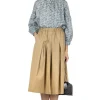 Sale Nachukara Soft Chino Tuck Skirt - Beige