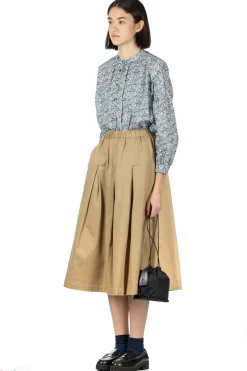 Sale Nachukara Soft Chino Tuck Skirt - Beige