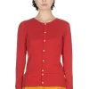 Best NARU Soft Cotton Frais Stitch Cardigan - Red