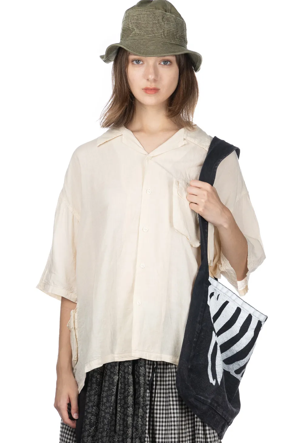 Fashion Kapital Soft Linen HUNTING NAM Aloha Shirt - Natural