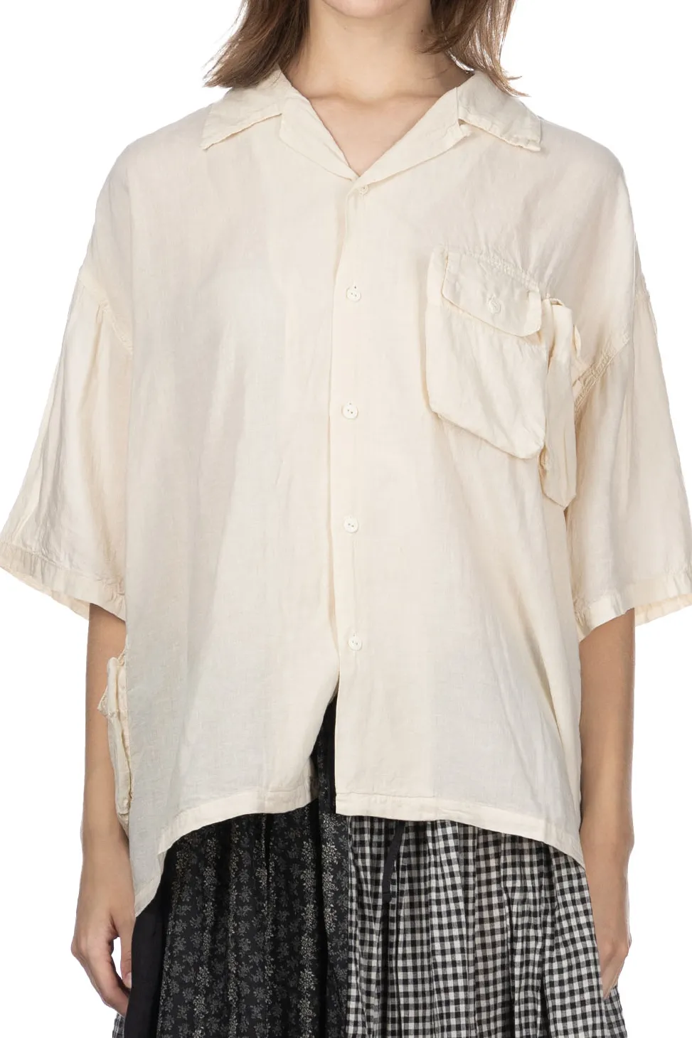 Fashion Kapital Soft Linen HUNTING NAM Aloha Shirt - Natural