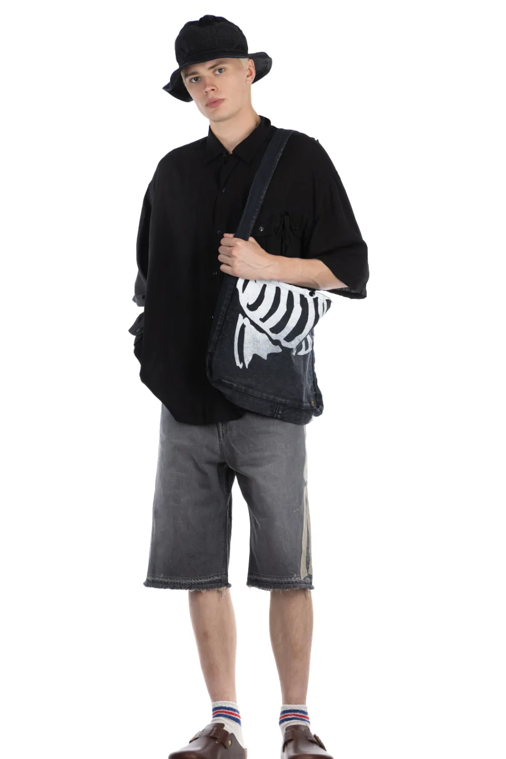 Sale Kapital Soft Linen HUNTING NAM Aloha Shirt - Black