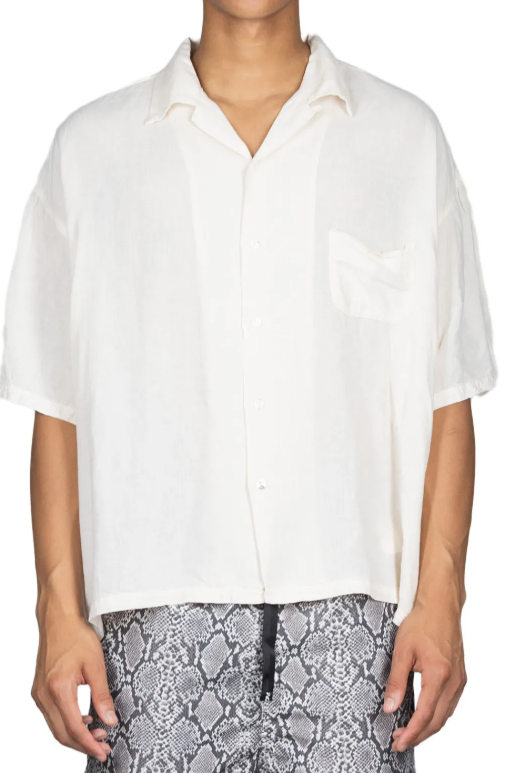Best Kapital Soft Linen Open Collar BIG Shirt - Natural