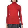 Clearance NARU Soft Milling Twisted Turtleneck - Red