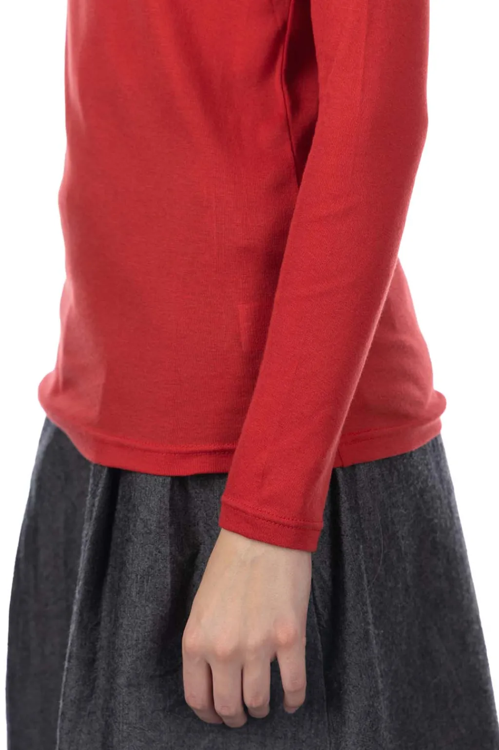 Clearance NARU Soft Milling Twisted Turtleneck - Red