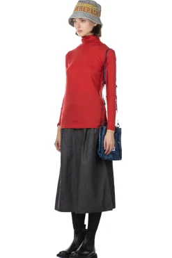 Clearance NARU Soft Milling Twisted Turtleneck - Red
