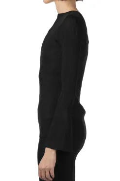 Online CFCL Soft Portrait Long Bell Sleeve Top