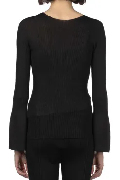 Online CFCL Soft Portrait Long Bell Sleeve Top
