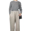 Hot Nachukara Soft Twill Wide Pants - Greige