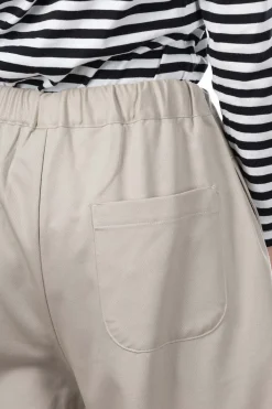 Hot Nachukara Soft Twill Wide Pants - Greige