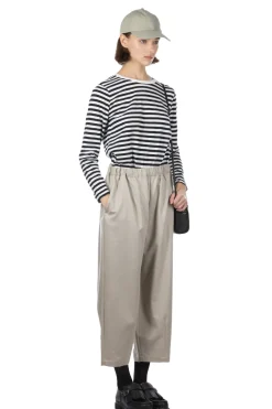 Hot Nachukara Soft Twill Wide Pants - Greige