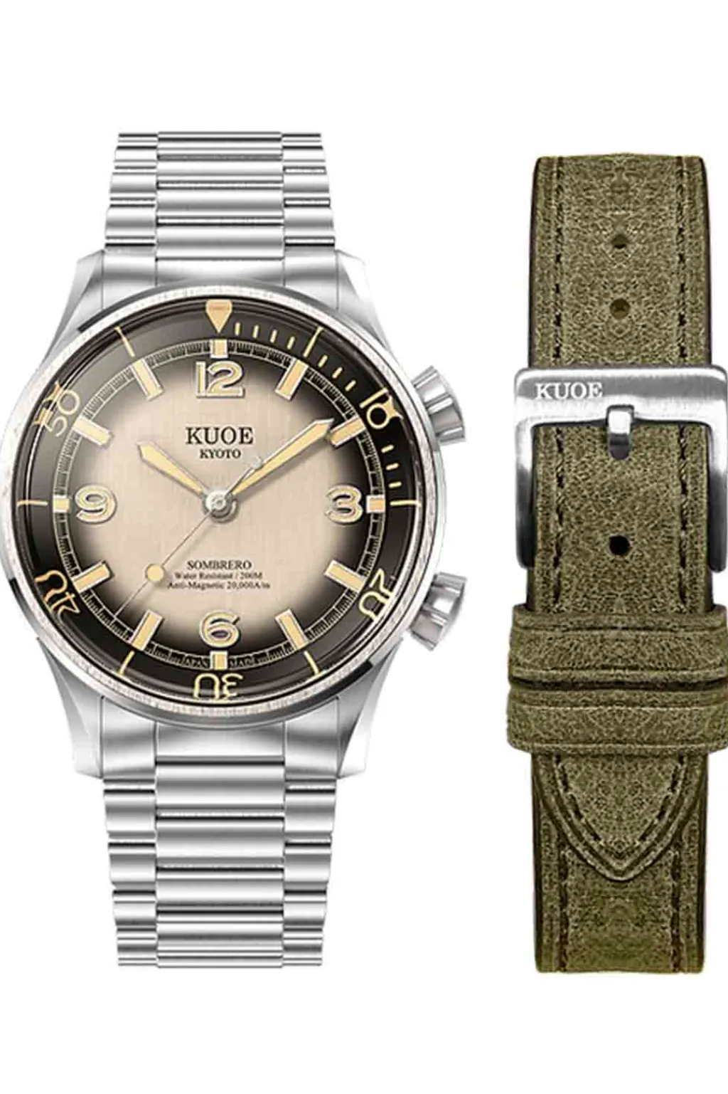 Online KUOE Watch SOMBRERO 90-011 - 38mm - Gradation Linen Textured Dial - Flat