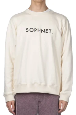 Sale SOPHNET . Logo Crewneck Sweat - White