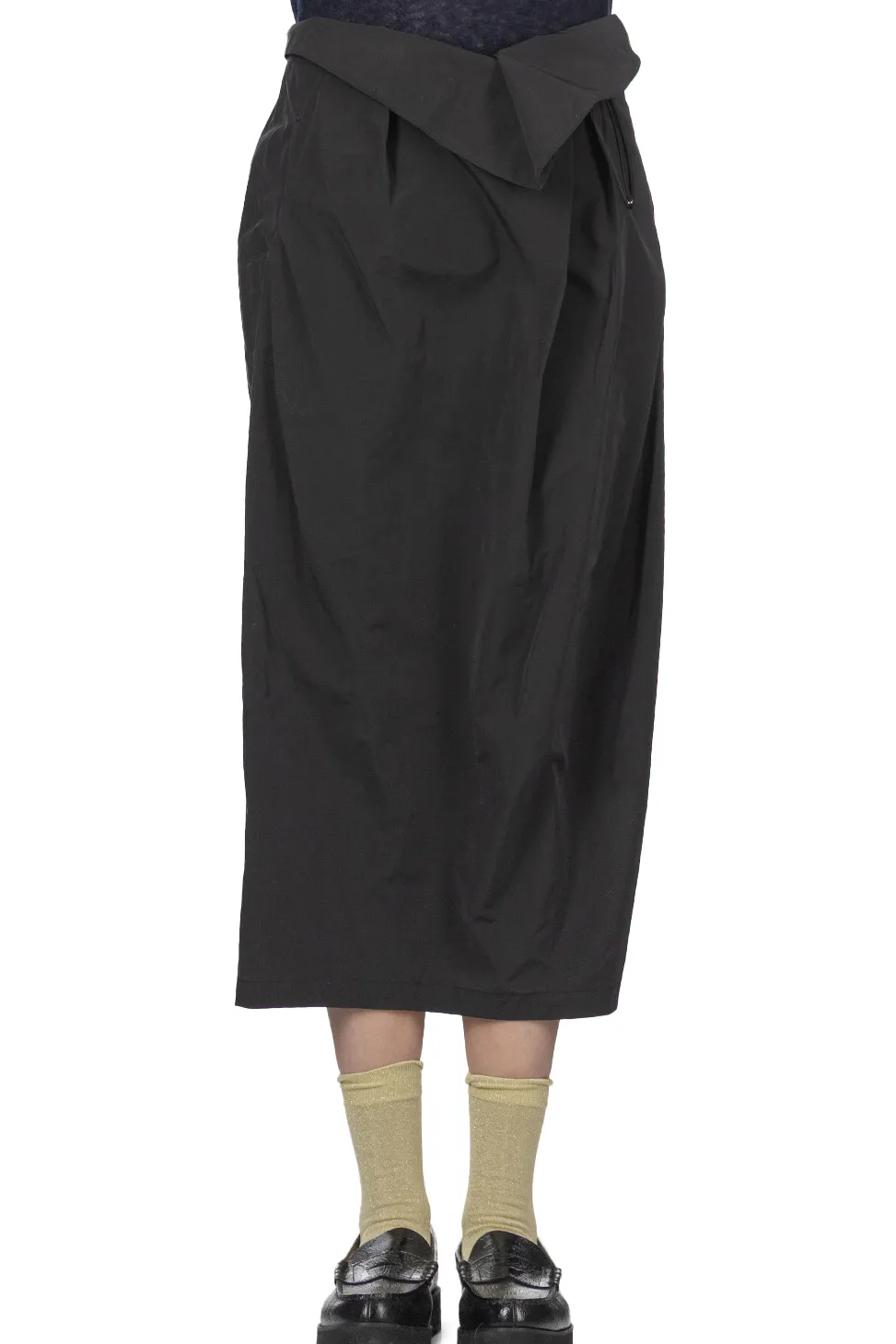Online Mame Kurogouchi Split Yarn High Waisted Drawstring Skirt - Black