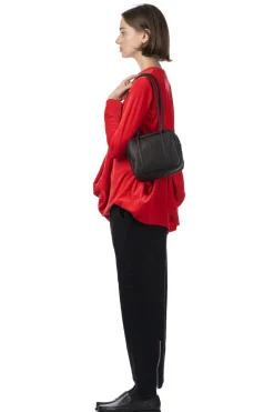 Discount Aeta Square Boston Long Handle Bag Small - Black