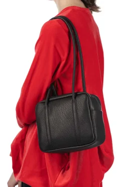 Discount Aeta Square Boston Long Handle Bag Small - Black
